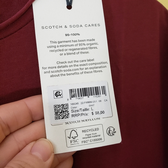 Scotch & Soda Tshirt LG NEW with tags - Picture 2 of 3
